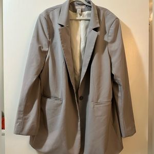 Lavender grey oversized blazer